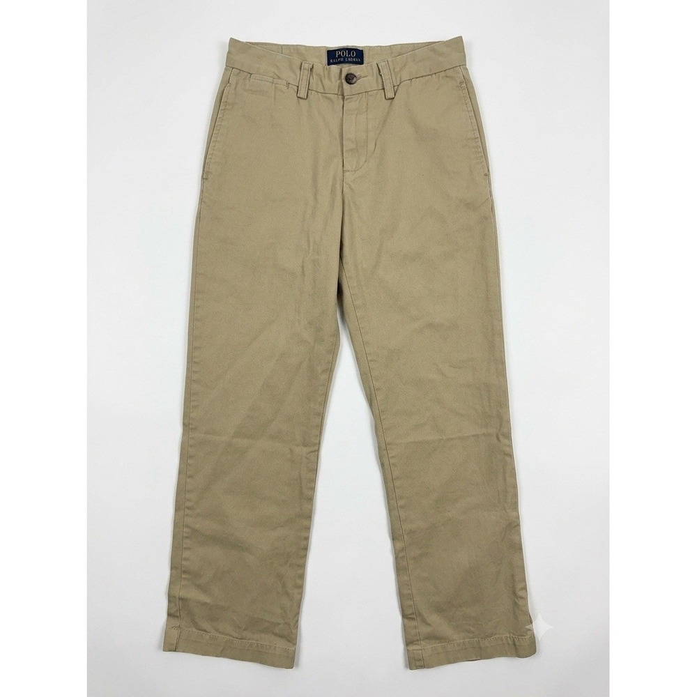 Boys Polo Ralph Lauren Pants Khaki 12 School Preppy Dress Pants Logo Pony